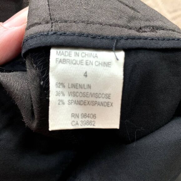 Theory Linen Blend Collared Button Up & Wide Leg Pants Set Y2K - Picture 14 of 16